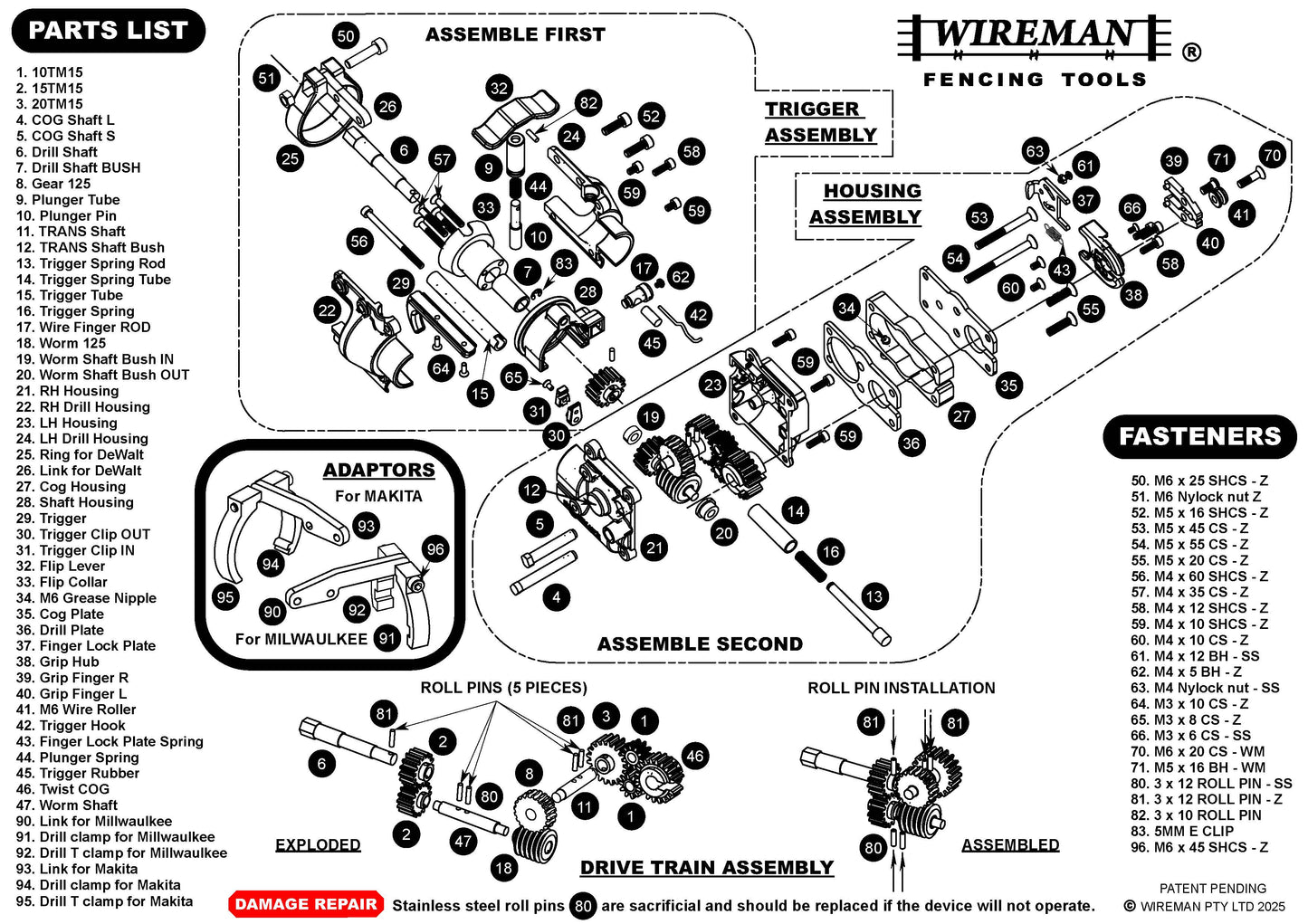 Fence Magician MERLIN - Head Only with Adapter for Milwaukee