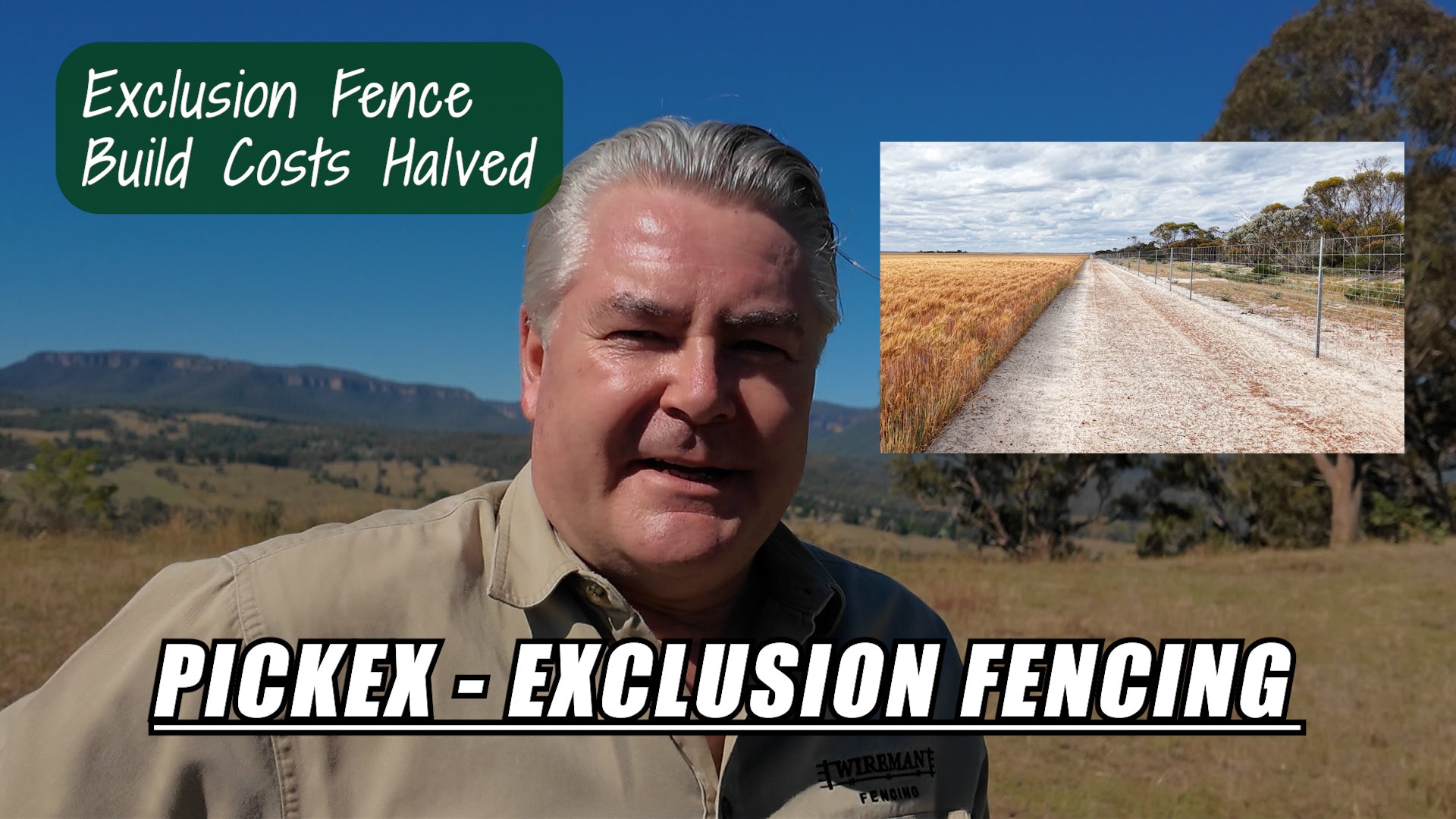 Load video: A demonstration and case study about the benefits and how to instal agricultural exclusion fencing using Wireman PickeX Pole Star picket extensions on large scale agricultural operation.