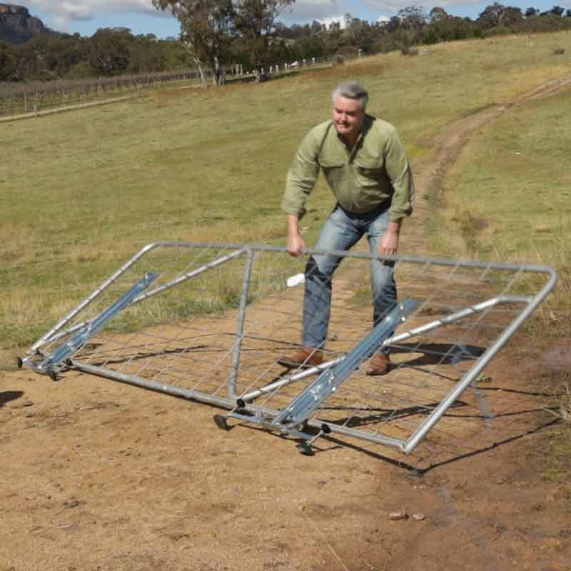 lifting farm gate with delegate prop tool attached